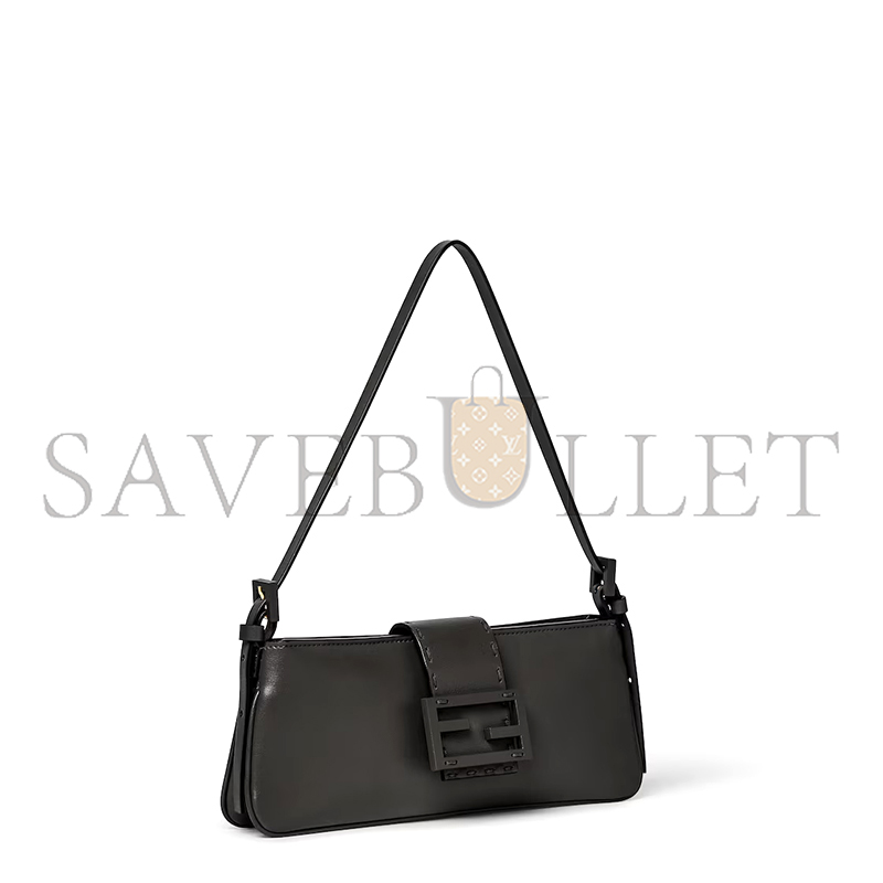 FENDI BABY B. BLACK LEATHER MINI-BAG 8BS117AYJ1F0KUR (25*10.5*3cm)